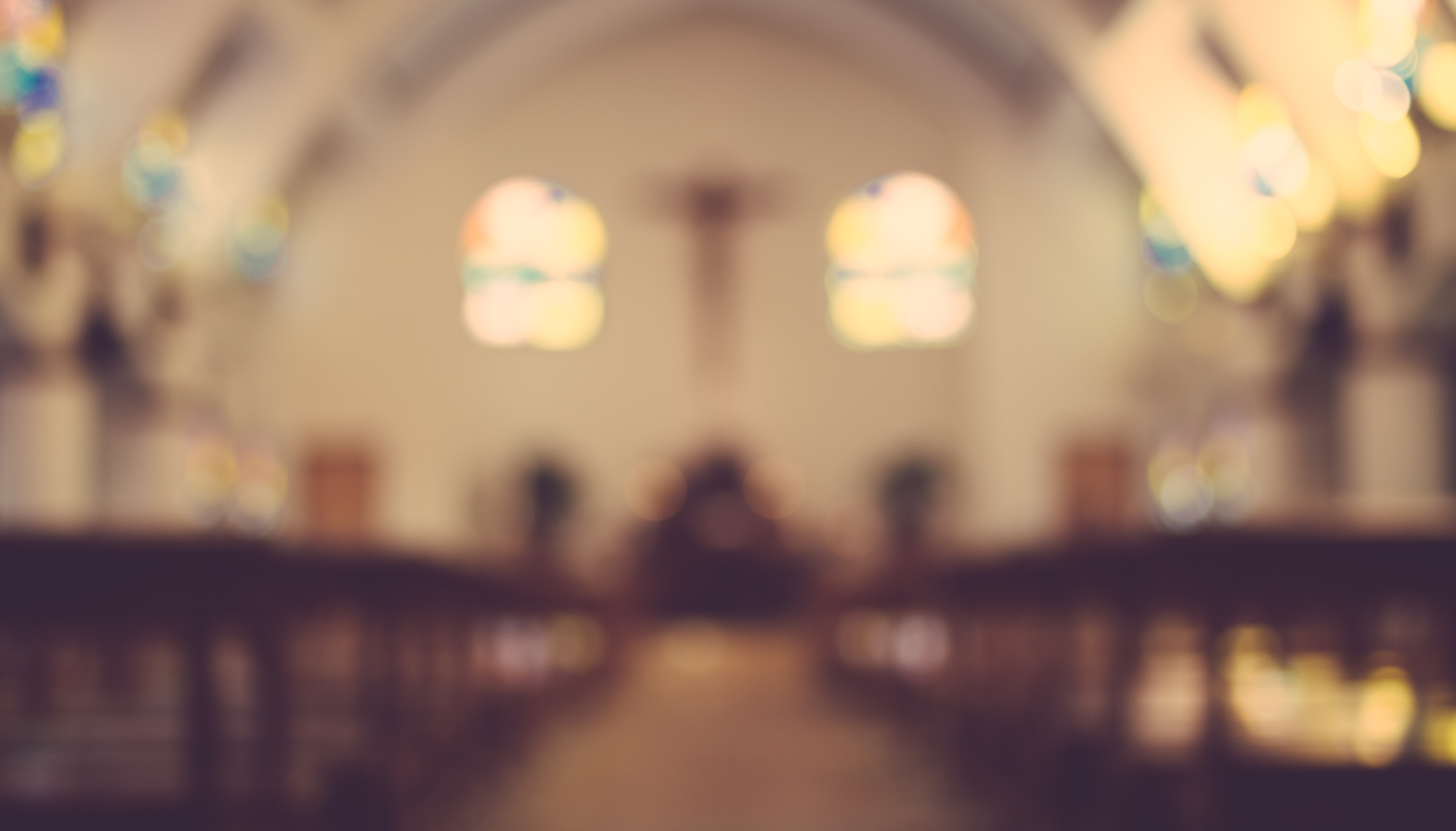 Blurred photo of church interior
